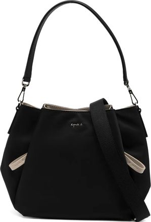 agnès b. 2-way tote bag - women - Bullhide Leather/Nylon/Nylon - One Size - Black