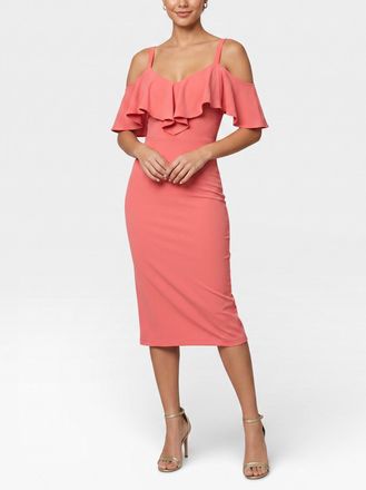 Rachel Roy Marcella Off the Shoulder Ruffle Midi Dress