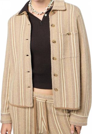 Guest In Residence Dylan Stripe Shirt In Almond