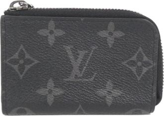 Louis Vuitton Black Coated Canvas Coin Purse/Coin Case (Pre-Owned)