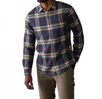 The Normal Brand Hudson Double Brushed Flannel Shirt In Eventide Plaid