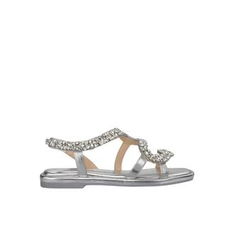 Alma En Pena Flat Sandals, female, Gray, 2 UK, Snake Square Toe Sandal