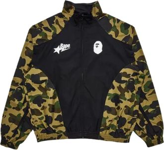 A Bathing Ape 1st Camo Stand Collar Track Jacket Green 1M30140312-GREEN