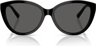 Tiffany & Co. 56mm Cat Eye Sunglasses in Black/dark Grey at Nordstrom