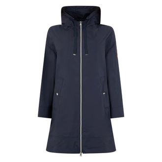 Herno Parkas, female, Blue, Size: 2XL Dark blue waterproof jacket with elegant hood