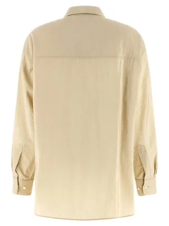 Christophe Lemaire Silk Tie-Front Shirt - Cream