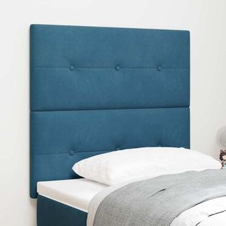 vidaXL Testiera Montaggio A Parete Blu Scuro 90 Cm Velluto - Vidaxl