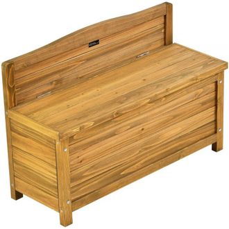 Habitat et Jardin Panchina da giardino in legno Ben - 90 x 33 x 60 cm - Marrone