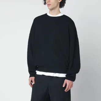 Fear of God Black waffle-knit sweatshirt