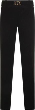 Twinset Zwarte hoge taille broek - Dames - Slim Fit Broeken - Zwart - XS - Broeken