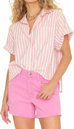 Xirena Drake Shirt In Pink Sorbet