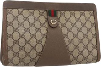 Gucci Pre-owned Clutches, female, Beige, Size: ONE SIZE Pre-owned Vintage Clutch