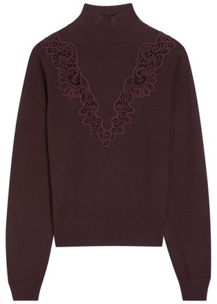 Zimmermann Valiant Lace-trim Wool top - Brown - 1 (UK 10 / S)