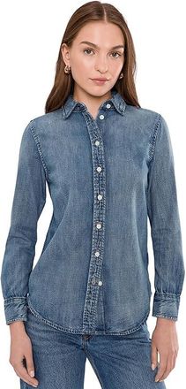 Lauren Ralph Lauren Classic Fit Denim Shirt Womens Clothing Odwin Wash : XL, Cotton