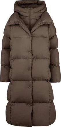 Bomboogie Chaqueta larga de plum&oacute;n semi-mate - Coats - Mujer - Marr&oacute;n - 2XL