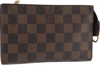 Louis Vuitton Pre-owned Clutches, female, Brown, Size: ONE SIZE Pre-owned Canvas Pouch