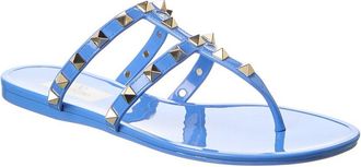 Valentino Rockstud Caged Rubber Sandal
