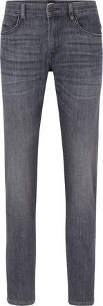 HUGO BOSS Mens Five Pocket Design Slim Fit Jeans in Medium Grey - Size 35W/36L