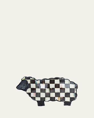 MacKenzie-Childs 13.75 Courtly Check Sheep Serving Board