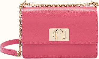 Furla 1927 Borsa A Tracolla Mini Velvet Pink Rosa Pelle Stampata Donna