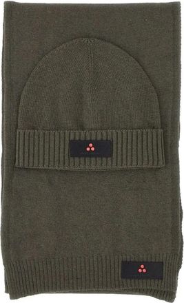 Peuterey Set sciarpa con applicazione - Verde