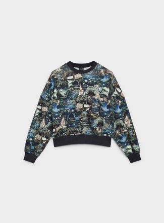 Icone Womens Printed drop-shoulder organic cotton sweatshirt