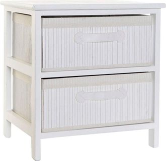 DKD Home Decor Cassettiera DKD Home Decor Bianco Bambù Legno di paulownia 42 x 32 x 45 cm