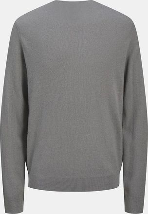 Jack & Jones Jack & Jones Mens Brooks Relaxed Fit Cashmere Blend Sweater Crew Sweatshirt - Grey - Size: 36