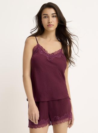 Miiyu Womens Plain hammered satin short