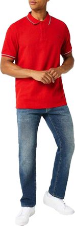 Slazenger Herenpoloshirt met contrasterende punten (Kersenrood)