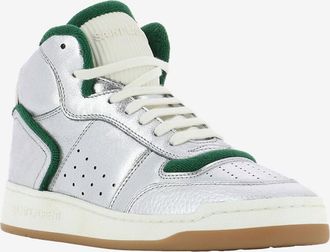 Saint Laurent Halbhohe Sneakers aus Metallic-Leder SL/80
