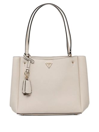 Guess Co logo-plaque tote bag - Neutrals