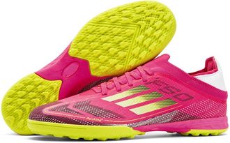 Generic Fashion Mens and Womens Low-top Teenagers Long Broken Nails Grass Sports Football Shoes, Broken Nails -- Rose Red Green, 4.5 UK