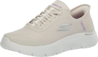 Skechers Womens Go Walk Flex Hands Free Slip-ins Grand Entry Trainers, Cream White, 40 EU Schmal