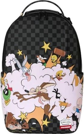 Sprayground Sprayground, Tassen, Heren, Zwart, ONE Size, Leer, Fight Cloud Rugzak