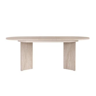 Calicosy Mesa de comedor extensible 6 a 8 pers l160/200 cm - travertino