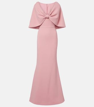 Elie Saab Abito lungo in cady con mantella