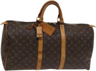Louis Vuitton Pre-owned Keepall 50 Boston Bag - Dames - Vintage Weekendtas - Bruin - ONE Size - Leer - Vintage