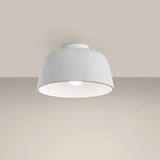 Netlighting Miso 285Mm Cylindrical Semi Flush Light Small White E27