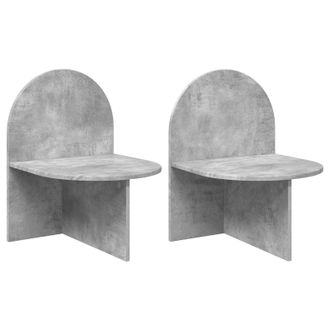 vidaXL Mesita De Noche 2 Pcs Gris Hormig&oacute;n 48 X 49 X 65 Cm Vidaxl