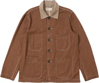 Universal Works Jassen, Heren, Bruin, S, Katoen, OG Bakers Jacket