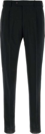 Pantaloni Torino Black Tapered Pleated Pants