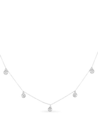 Luxury Bazaar 14K white gold diamond necklace - Zilver