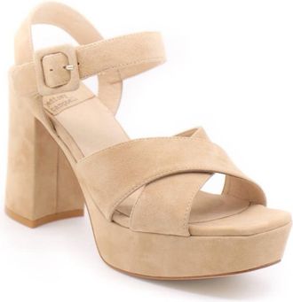 Jeffrey Campbell Womens Amma Platform Heels In Nude Suede