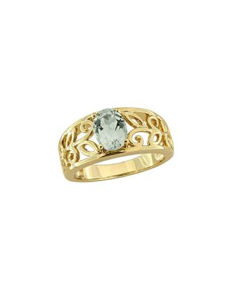 Rina Limor Gold Over Silver 1.10 ct. tw. Green Amethyst Filigree Ring