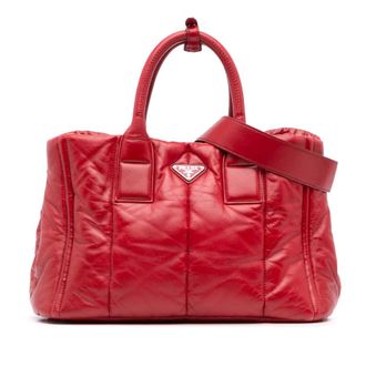 Prada Pre-owned Prada Nappa Bomber Satchel Ladies 214