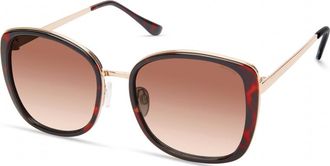 Kenneth Cole Womens KC1396 54 5452F Sunglasses - Brown - One Size