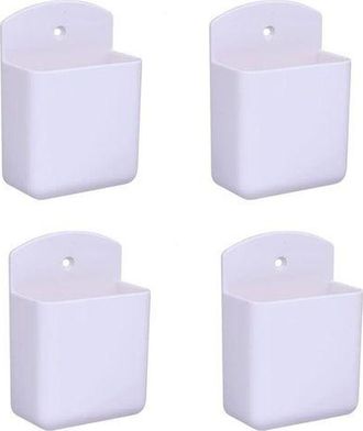 OEM Juego De 4 Soportes Blancos Para Mandos A Distancia, Soporte De Pared Para Mandos A Distancia, Caja De Almacenamiento Multimedia Para El Hogar, La Ofi
