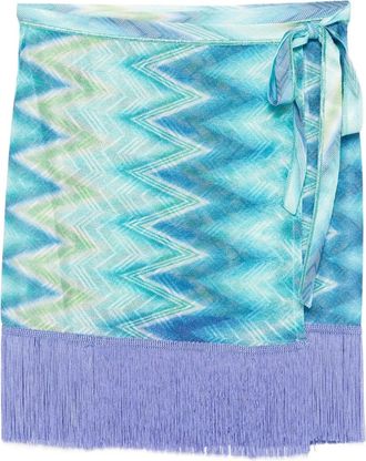 Missoni Minigonna con frange - Blu