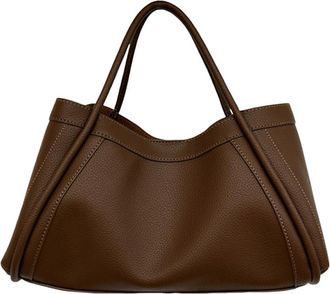Generic Shoulder Bag Handbag Versatile Crossbody Bag Clutch Bag Leather Tote Bag and Pouch Women Large Capacity Shopper Bag (Coffee)